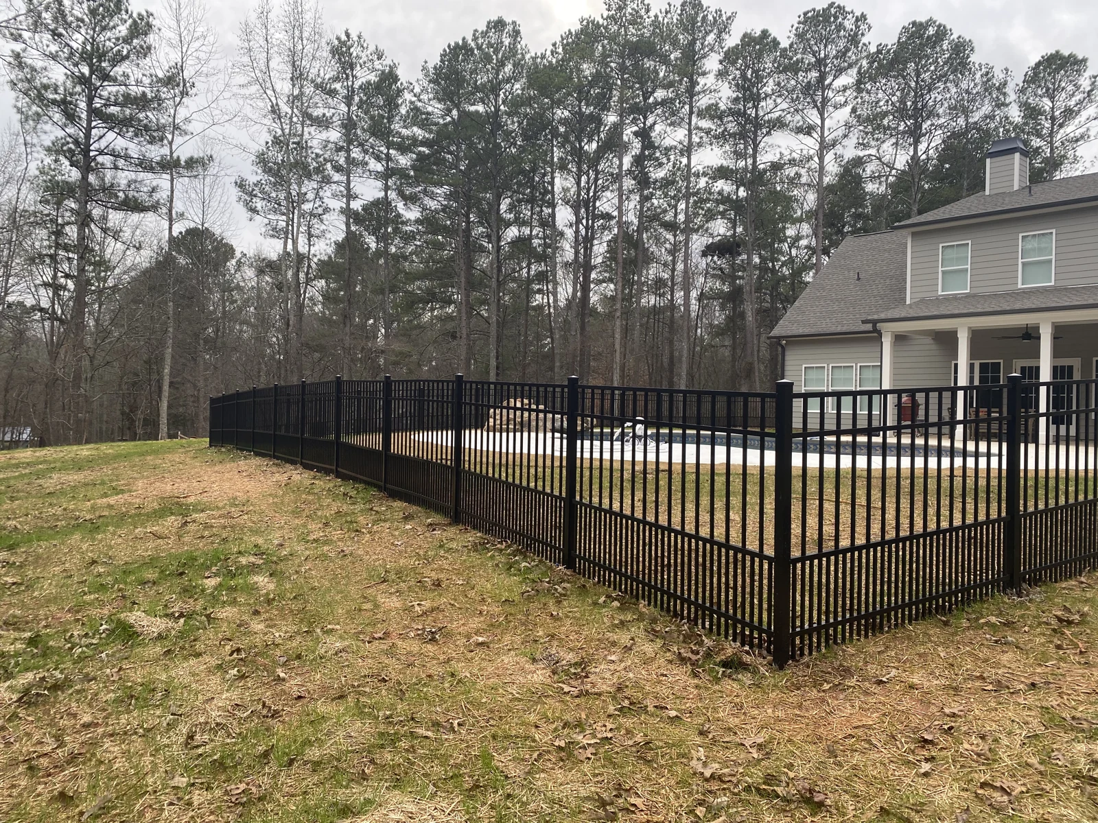 Open-view corner layout fence or gate design reference