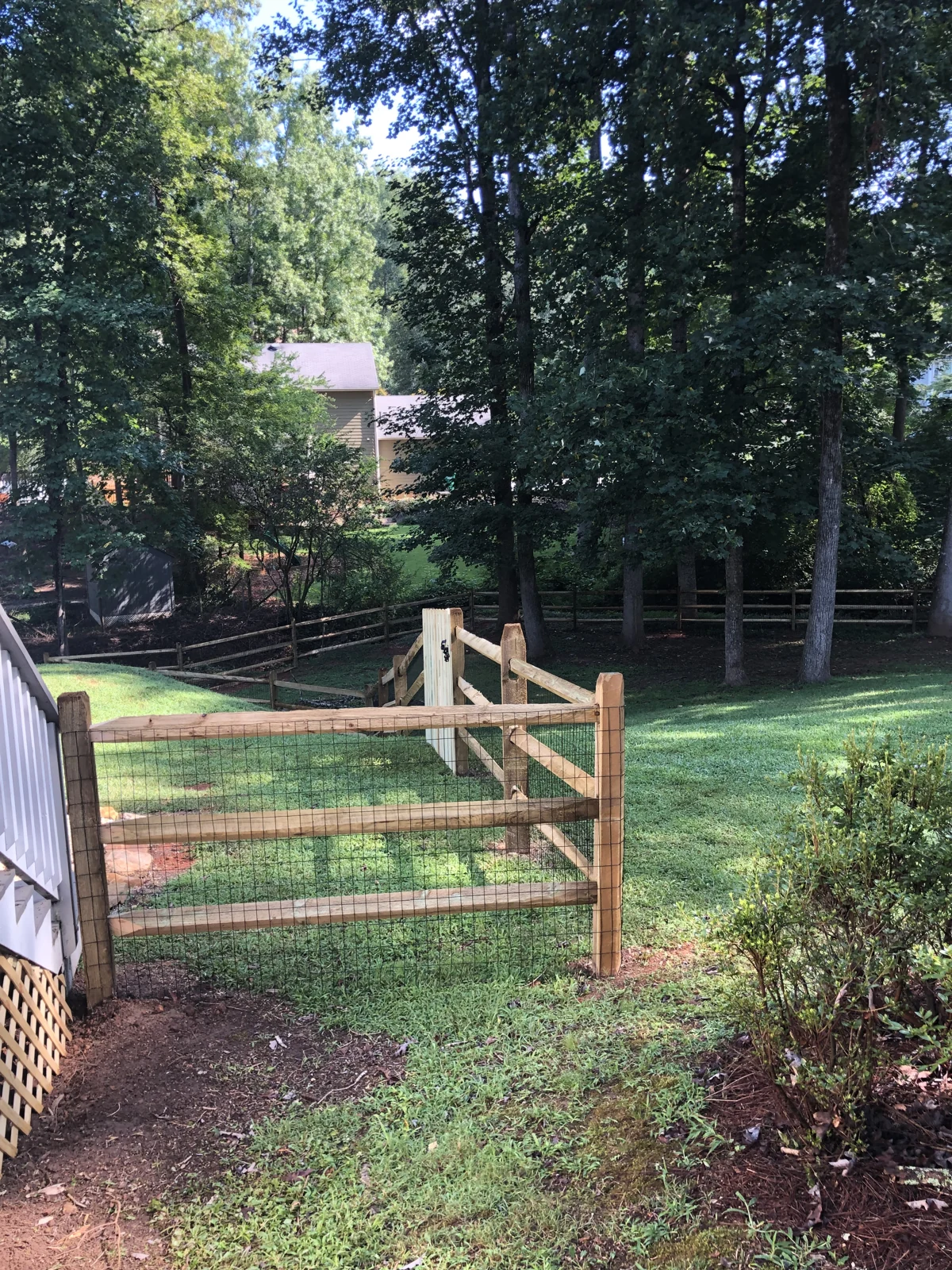 Split rail with wire infill fence or gate design reference