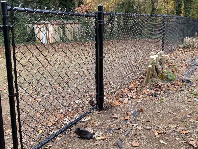 Black chain-link walk gate fence or gate design reference
