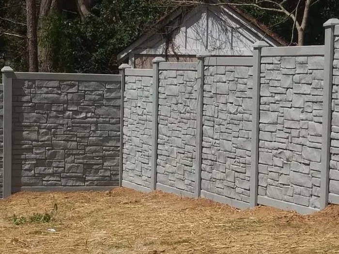 Stone-look privacy panels