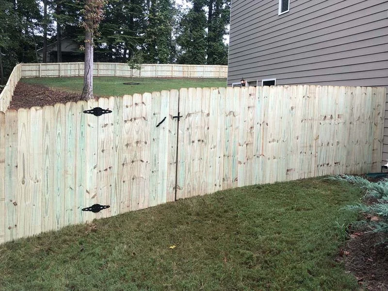 Dog ear privacy walk gate fence or gate design reference